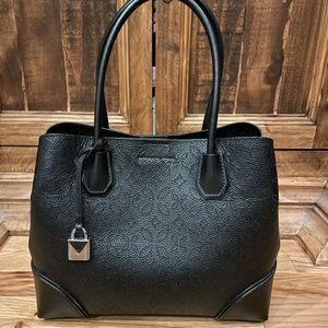 MICHAEL Michael Kors black satchel with crossbody strap, like NEW!